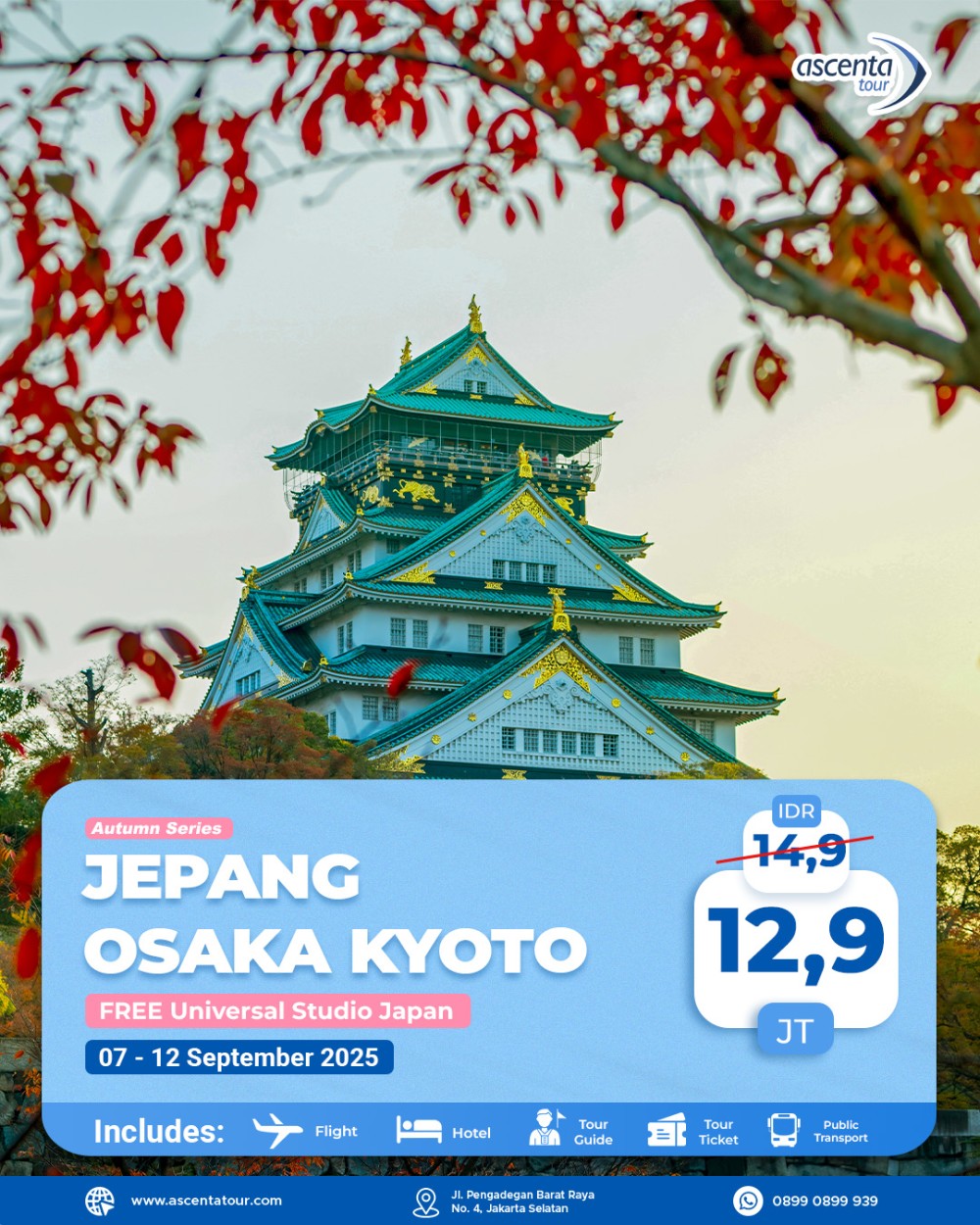 Tour Jepang Osaka Kyoto 6D4N