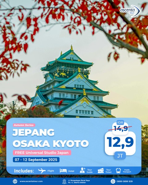 Tour Jepang Osaka Kyoto 6D4N