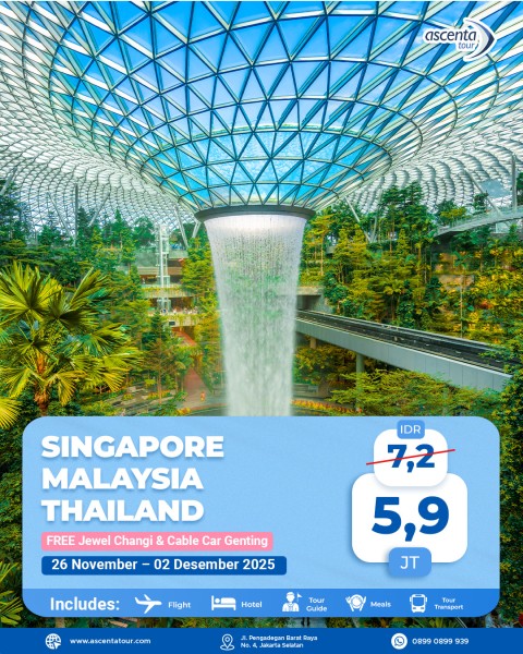 Tour 3 Negara Singapore Malaysia Thailand 7D6N